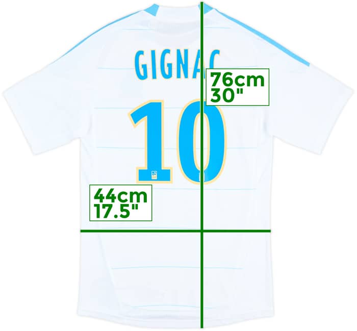 2010-11 Olympique Marseille Home Shirt Gignac #10 - 10/10 - (S)