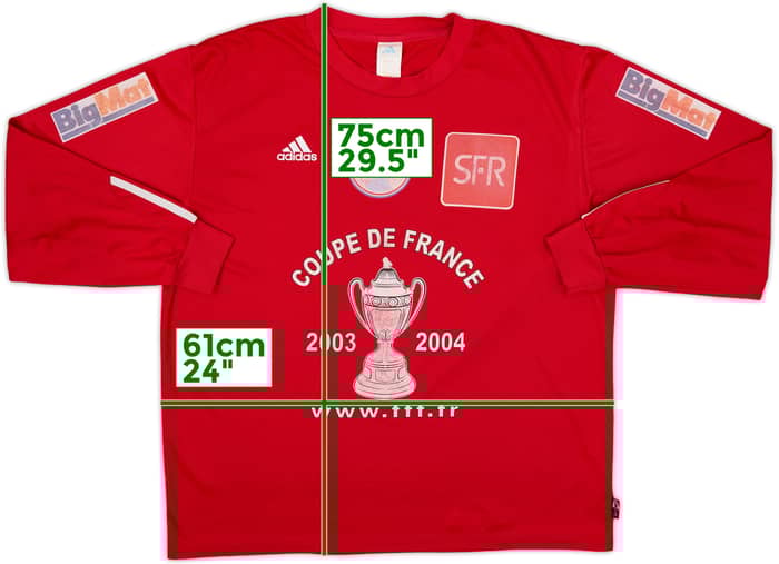 2003-04 Coupe de France L/S Shirt #4 - 8/10 - (XL)