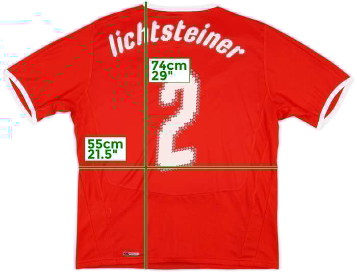 2008-10 Switzerland Home Shirt Lichtsteiner #2 - 8/10 - (L)