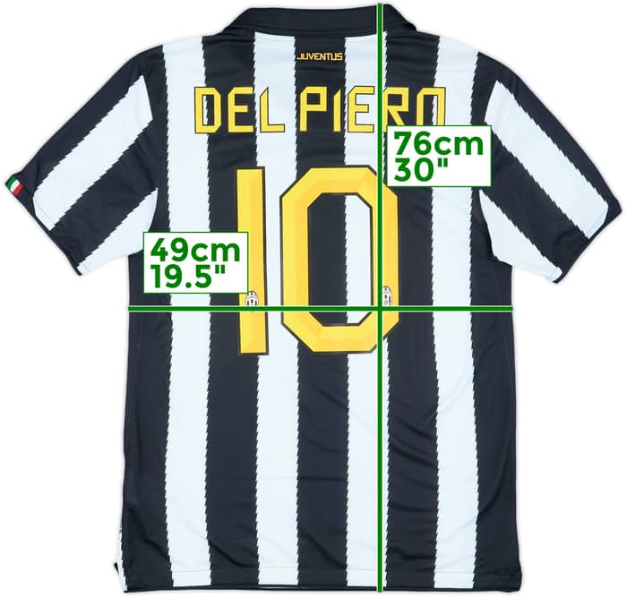 2010-11 Juventus Home Shirt Del Piero #10 - 8/10 - (M)