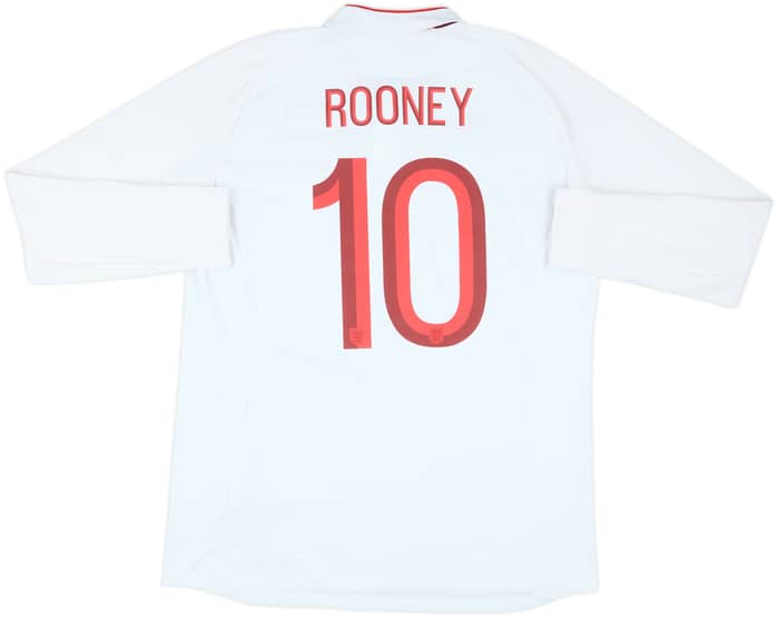 2012-13 England Home L/S Shirt Rooney #10 - 9/10 - (L)