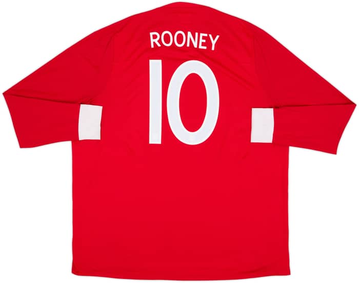 2010-11 England Away L/S Shirt Rooney #10 - 8/10 - (3XL)
