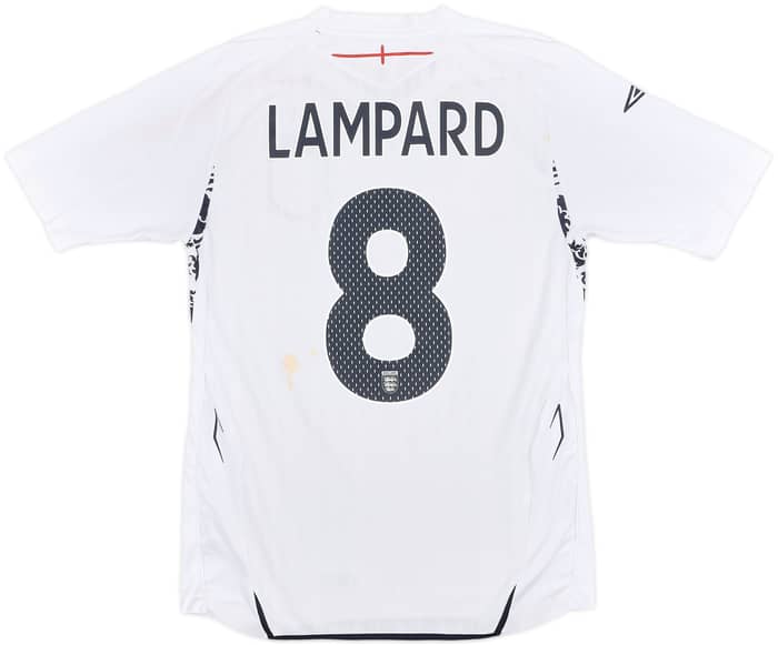 2007-09 England Home Shirt Lampard #8 - 8/10 - (S)