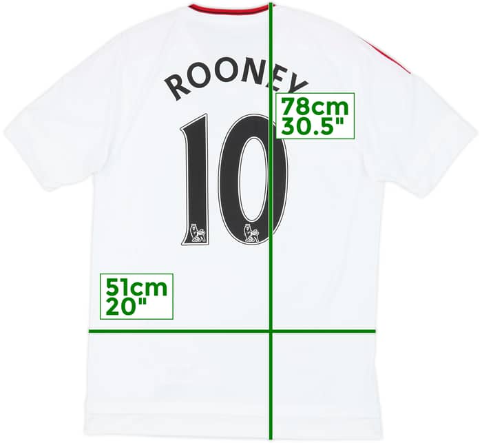 2015-16 Manchester United Away Shirt Rooney #10 - 6/10 - (M)