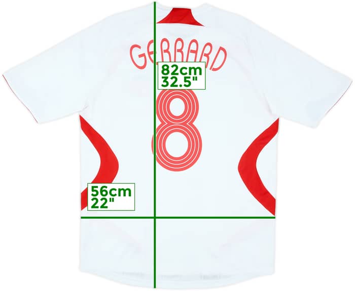 2007-08 Liverpool Away Shirt Gerrard #8 - 7/10 - (L)