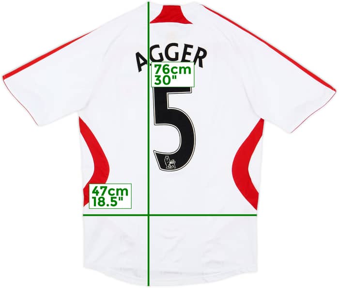2007-08 Liverpool Away Shirt Agger #5 - 5/10 - (S)