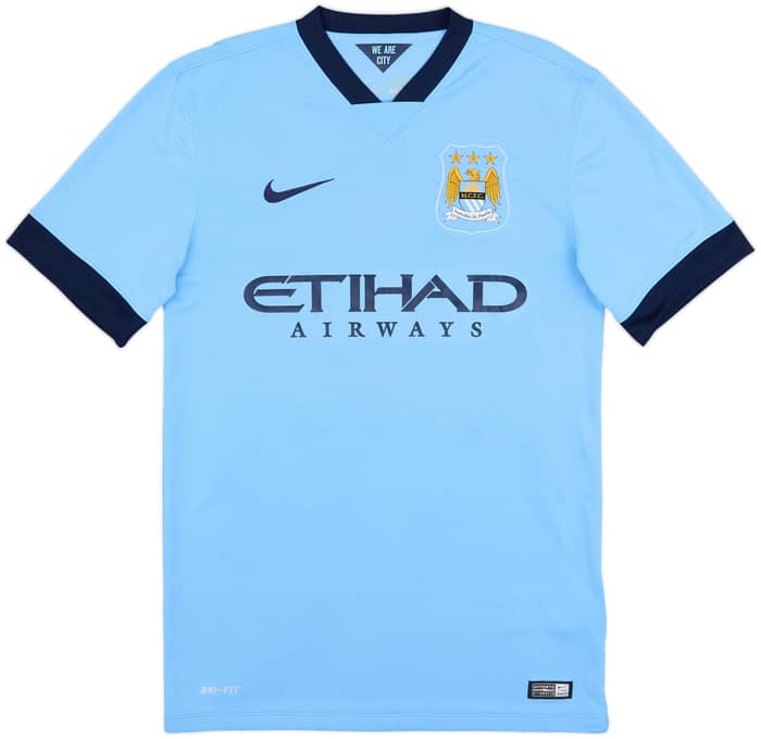 2014-15 Manchester City Home Shirt Silva #21 - 9/10 - (S)