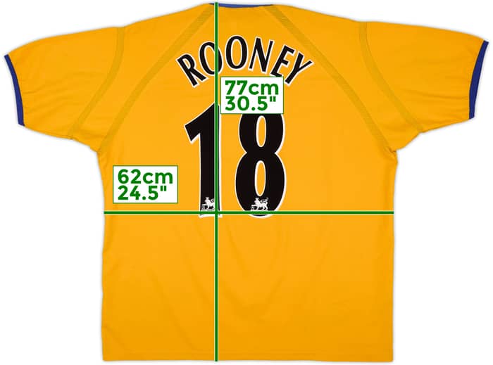 2003-04 Everton Away Shirt Rooney #18 - 6/10 - (XL)