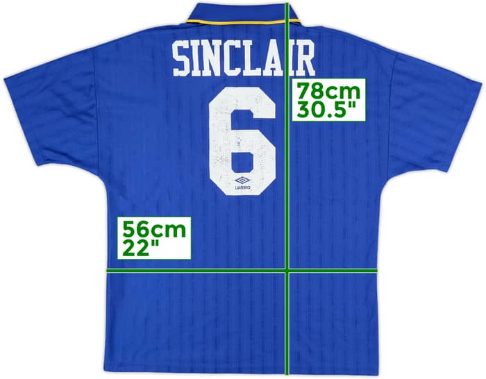 1995-97 Chelsea Home Shirt Sinclair #6 - 5/10 - (L)