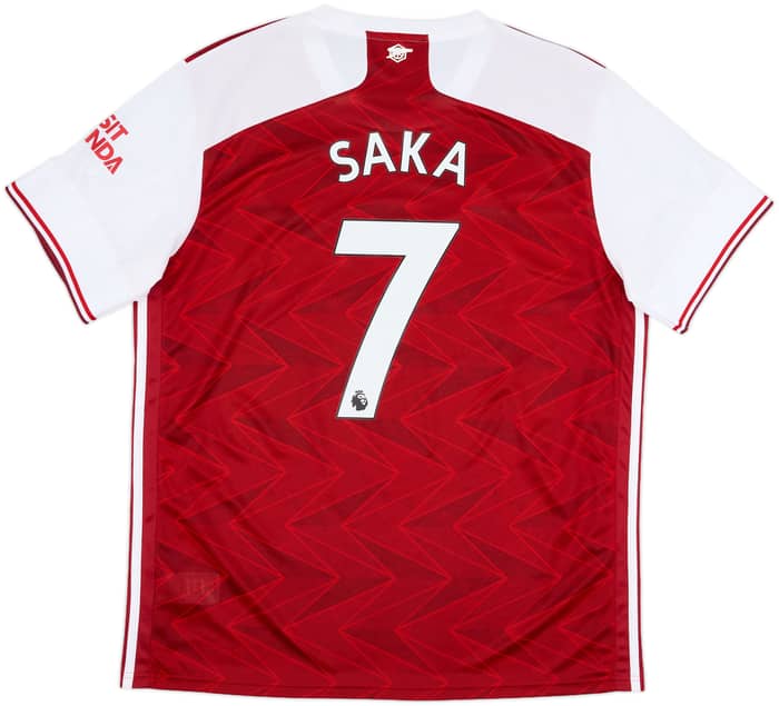 2020-21 Arsenal Home Shirt Saka #7 - 9/10 - (XL)
