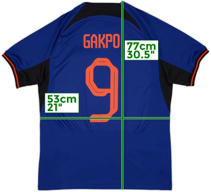 2022-23 Netherlands Away Shirt Gakpo #9 - 9/10 - (L)