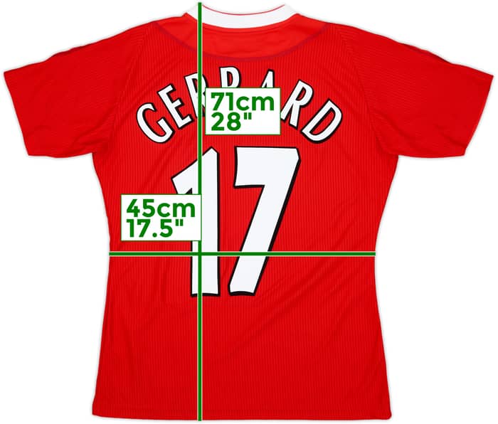2002-04 Liverpool Home Shirt Gerrard #17 - 10/10 - (Women's M)