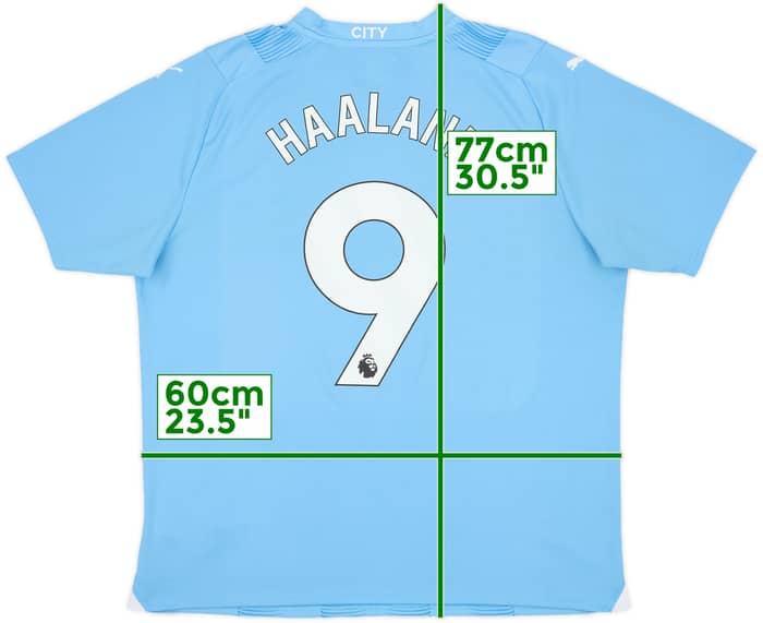 2023-24 Manchester City Home Shirt Haaland #9 - 9/10 - (XL)