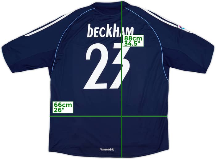 2005-06 Real Madrid Away Shirt Beckham #23 - 10/10 - (XXL)