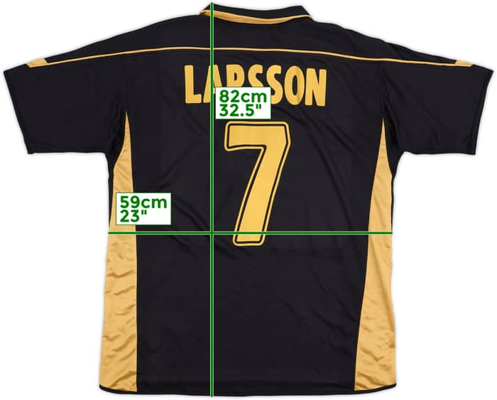 2003-04 Celtic Away Shirt Larsson #7 - 8/10 - (XL)