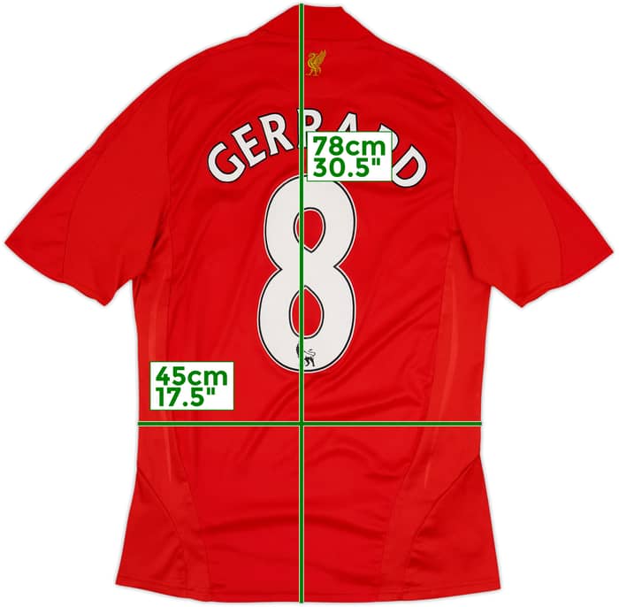 2008-10 Liverpool Home Shirt Gerrard #8 - 7/10 - (S)