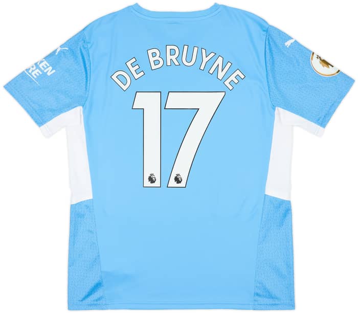 2021-22 Manchester City Home Shirt De Bruyne #17 - 10/10 - (L)
