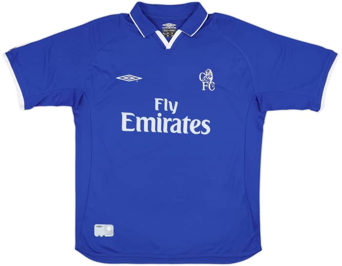 2001-03 Chelsea Home Shirt Zola #25 - 8/10 - (L)