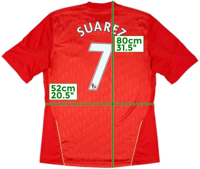 2010-12 Liverpool Home Shirt Suarez #7 - 8/10 - (L)