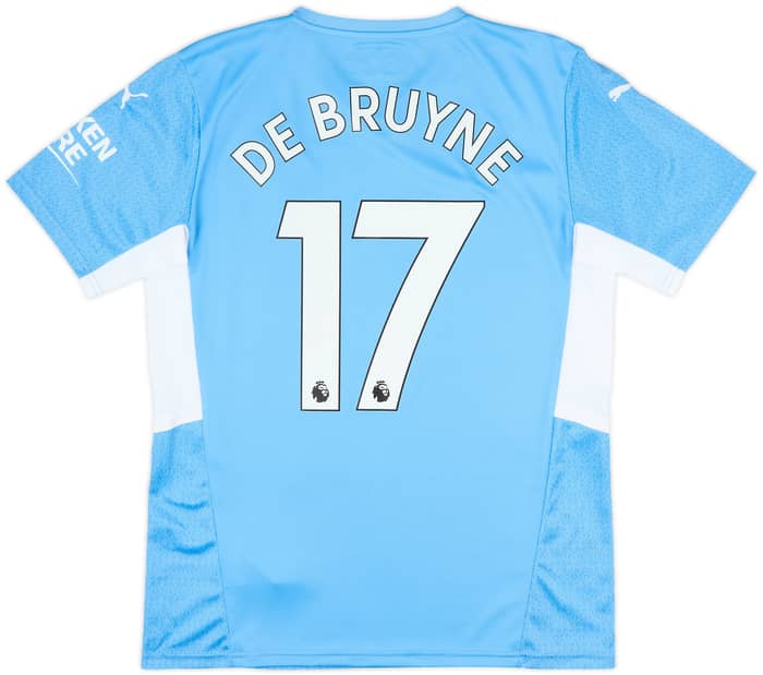 2021-22 Manchester City Home Shirt De Bruyne #17 - 9/10 - (M)