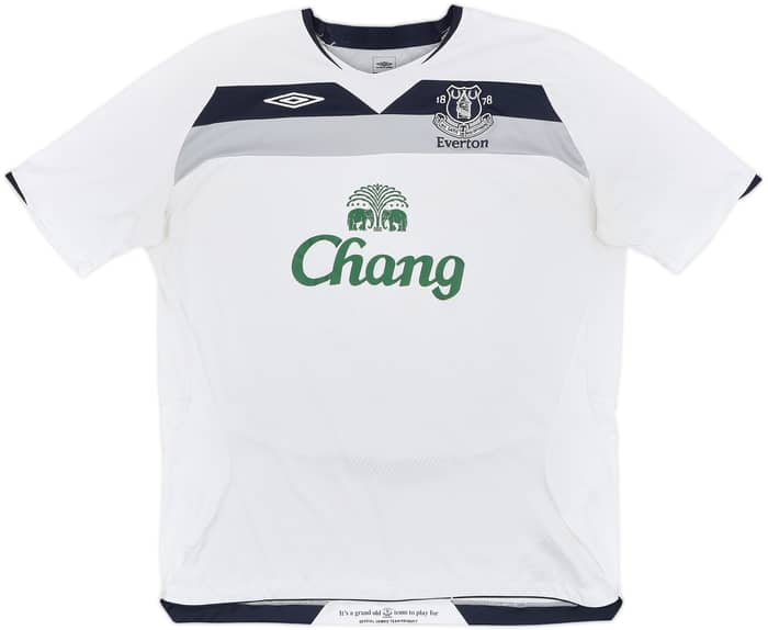 2008-09 Everton Away Shirt Baines #3 - 8/10 - (XXL)