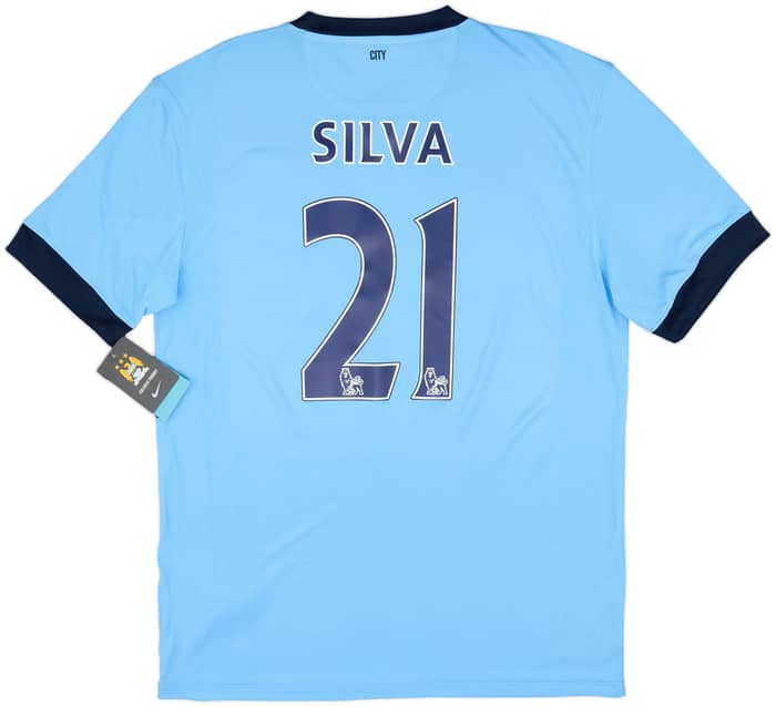 2014-15 Manchester City Home Shirt Silva #21 (L)