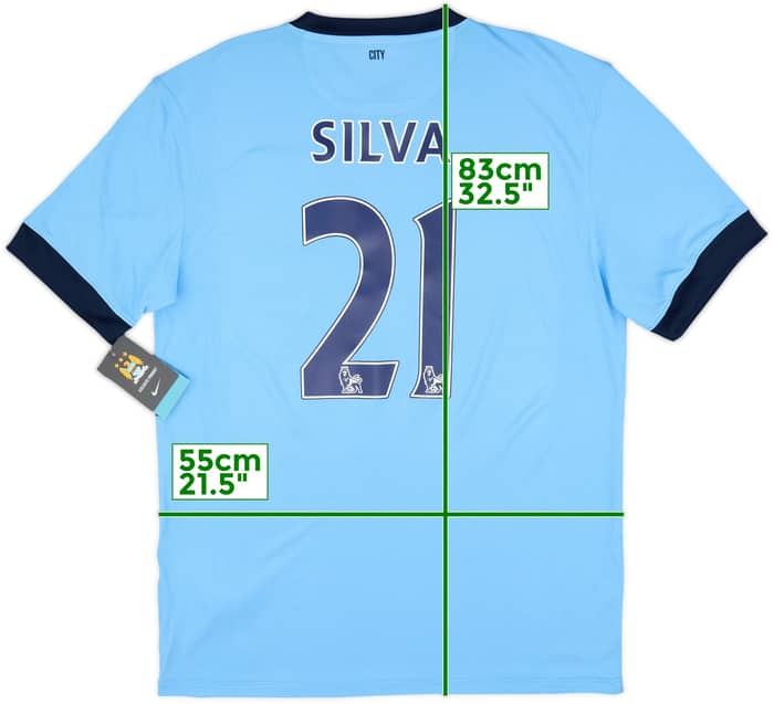 2014-15 Manchester City Home Shirt Silva #21 (L)