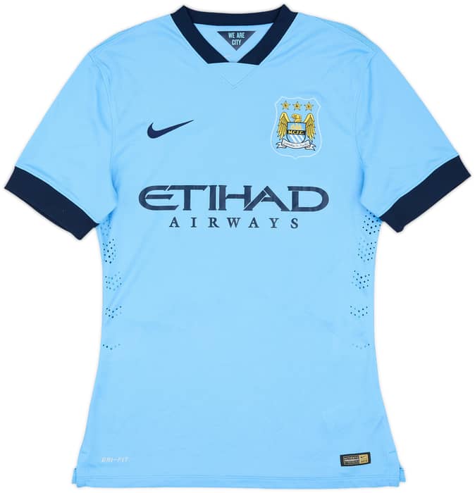 2014-15 Manchester City Authentic Home Shirt Silva #21 - 9/10 - (M)