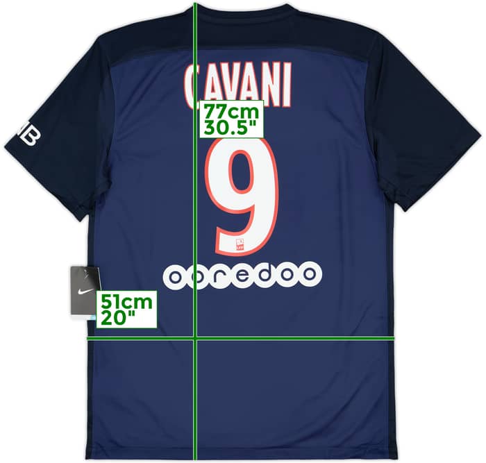 2015-16 Paris Saint-Germain Home Shirt Cavani #9 (M)