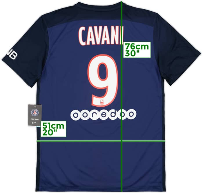 2015-16 Paris Saint-Germain Home Shirt Cavani #9 (M)