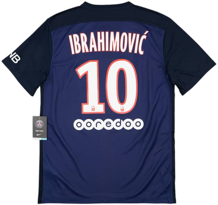 2015-16 Paris Saint-Germain Home Shirt Ibrahimovic #10 (M)
