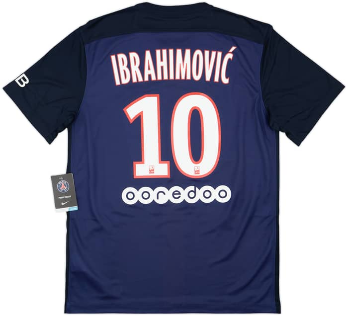2015-16 Paris Saint-Germain Home Shirt Ibrahimovic #10 (M)
