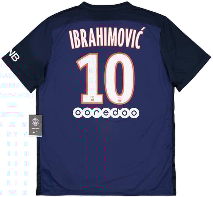 2015-16 Paris Saint-Germain Home Shirt Ibrahimovic #10 (L)