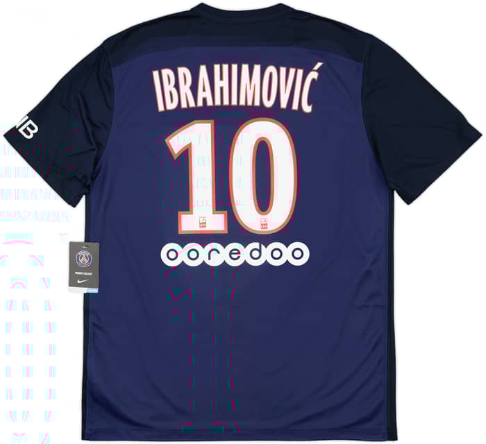2015-16 Paris Saint-Germain Home Shirt Ibrahimovic #10 (L)