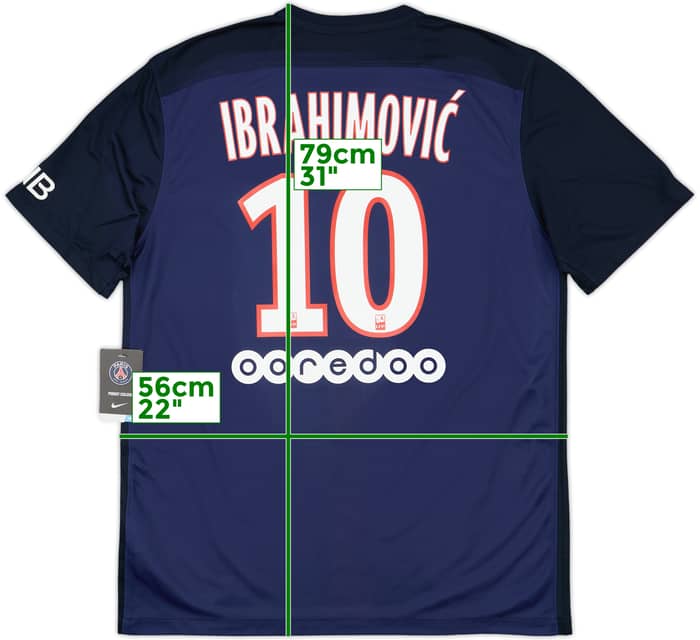 2015-16 Paris Saint-Germain Home Shirt Ibrahimovic #10 (L)
