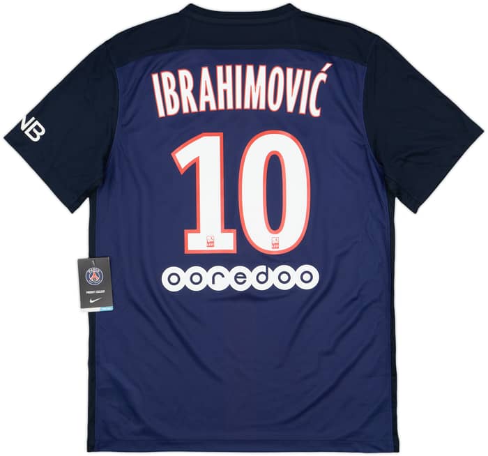 2015-16 Paris Saint-Germain Home Shirt Ibrahimovic #10 (M)