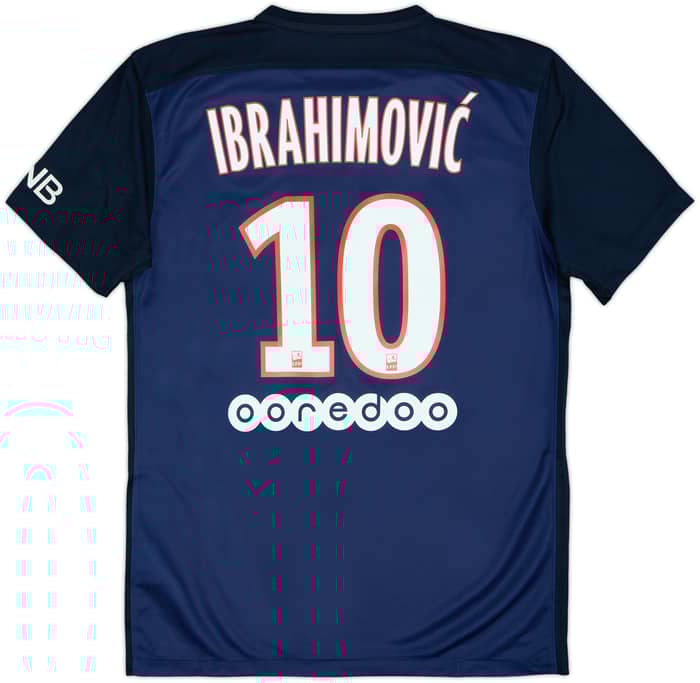 2015-16 Paris Saint-Germain Home Shirt Ibrahimovic #10 - 9/10 - (M)