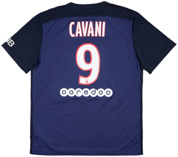 2015-16 Paris Saint-Germain Home Shirt Cavani #9 - 7/10 - (L)