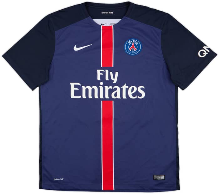 2015-16 Paris Saint-Germain Home Shirt Cavani #9 - 7/10 - (L)