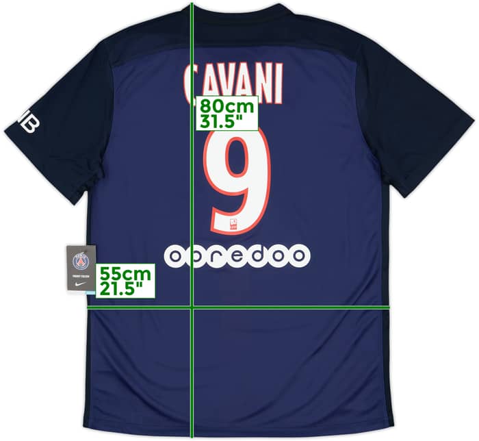 2015-16 Paris Saint-Germain Home Shirt Cavani #9 (L)