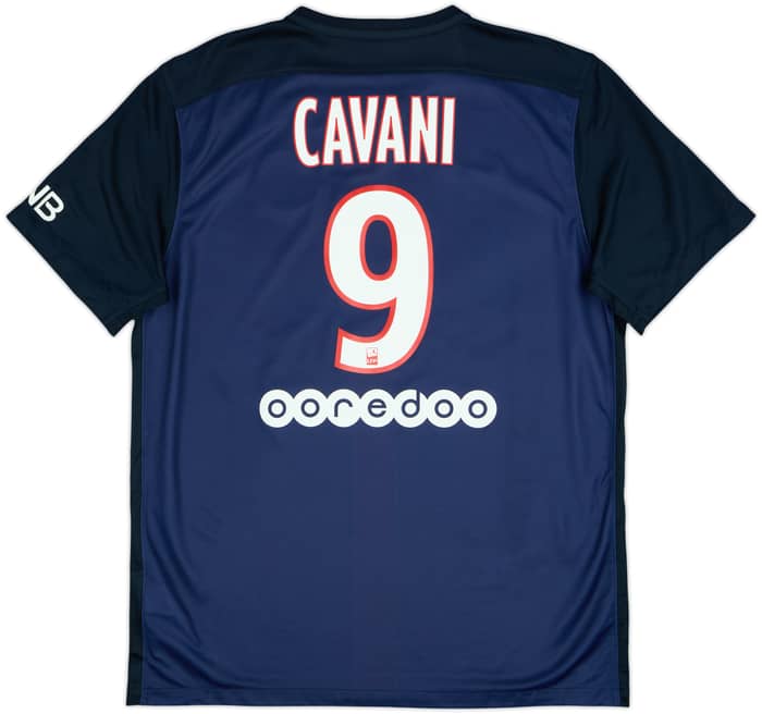 2015-16 Paris Saint-Germain Home Shirt Cavani #9 - 7/10 - (L)