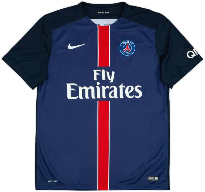 2015-16 Paris Saint-Germain Home Shirt Cavani #9 - 7/10 - (L)