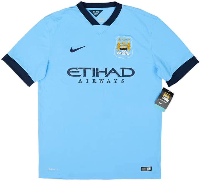 2014-15 Manchester City Home Shirt Kun Aguero #16 (L)