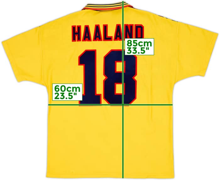 1995-97 Nottingham Forest Away Shirt Haaland #18 - 10/10 - (XL)