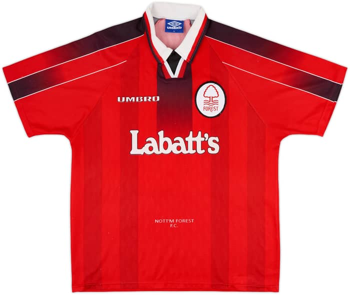 1996-97 Nottingham Forest Home Shirt Haaland #18 - 9/10 - (XL)