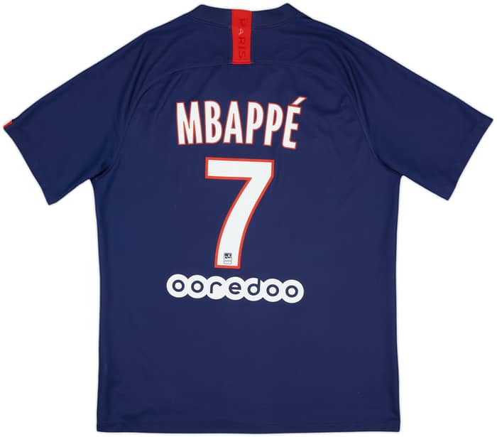 2019-20 Paris Saint-Germain Home Shirt Mbappe #7 - 6/10 - (L)