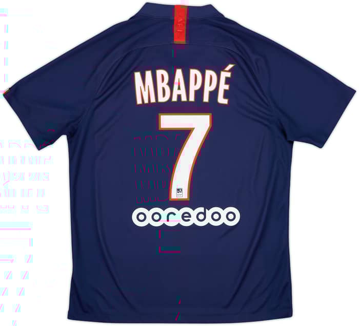 2019-20 Paris Saint-Germain Home Shirt Mbappe #7 - 7/10 - (L)