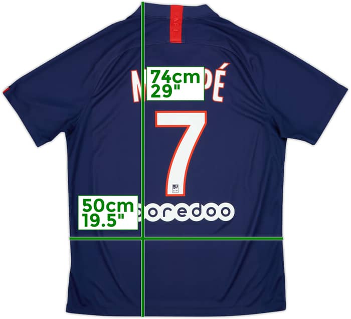 2019-20 Paris Saint-Germain Home Shirt Mbappe #7 - 7/10 - (L)