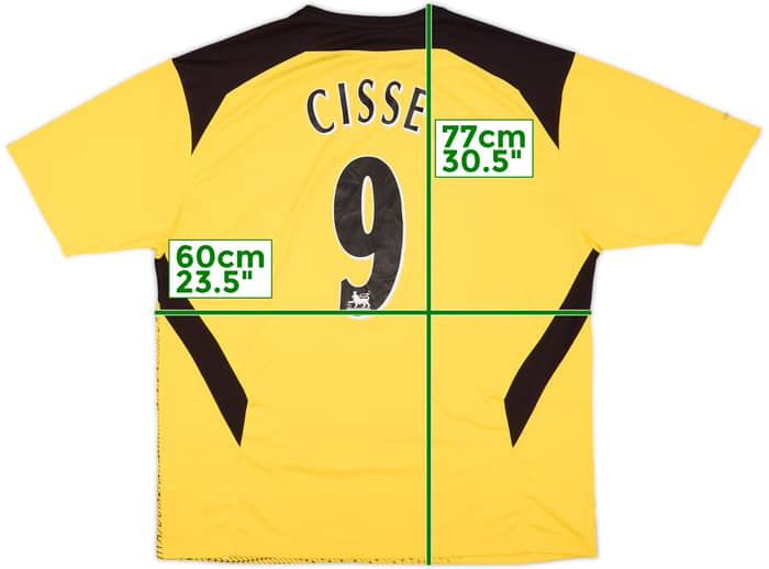2004-06 Liverpool Away Shirt Cisse #9 - 6/10 - (XL)