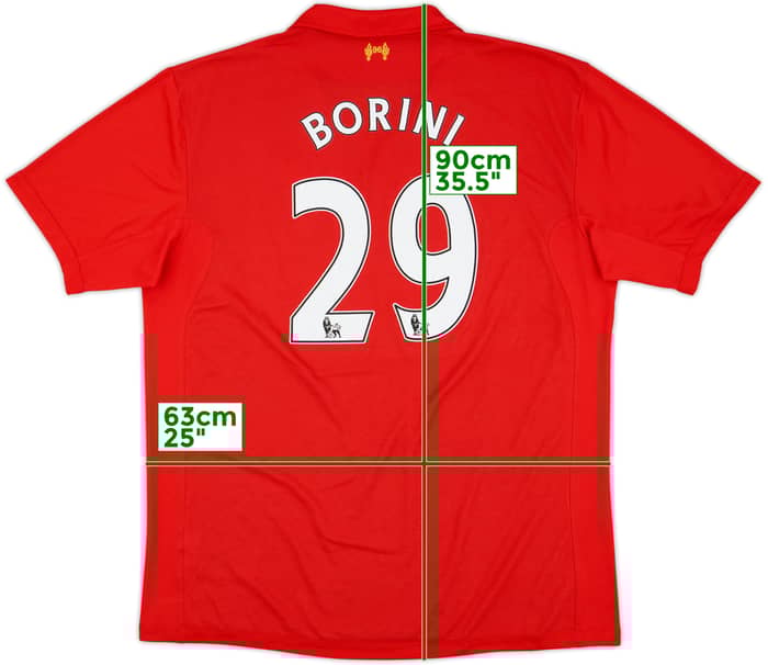 2012-13 Liverpool Home Shirt Borini #29 - 9/10 - (3XL)